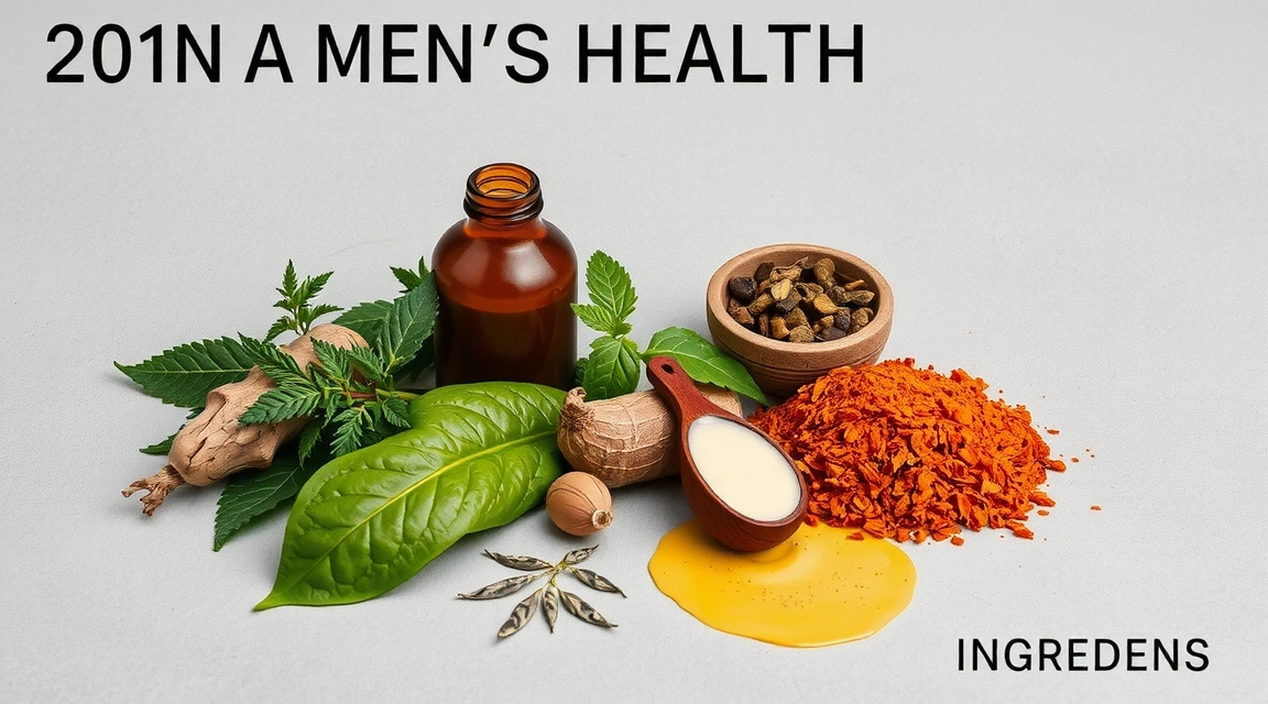 Elegant natural ingredients for men's health